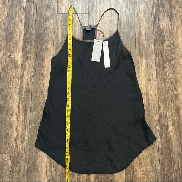 NWT Women’s Black Flowy Racerback Cotton Tank Top Low Cut Size L - Picture 9 of 10